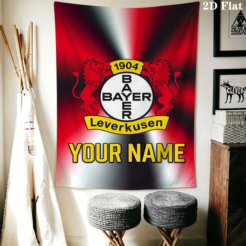 Custom Bayer Leverkusen Wall Hanging Printed Fabric Blanket Decorative Tapestries for Bedroom Living Room Home Decor