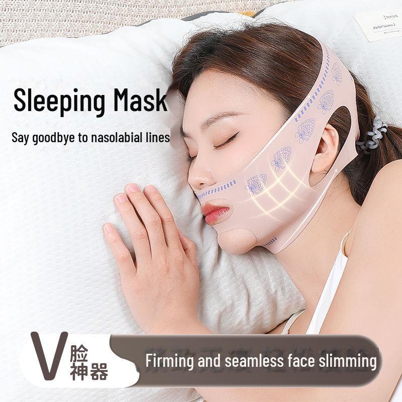V-Face Lifting Bandage, Face Shaping & Sculpture, Firming, Enhancing Nasolabial Folds, Reducing Double Chin, Targeting Masseter Muscle, Sleeping Mask