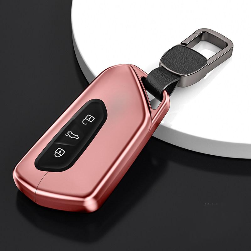 Hochwertige Aluminiumlegierung für VW für Volkseagen Golf 8 MK8 ID.3 ID.4 Cupra Skoda Octavia A8 SEAT Leon MK4 Autoschlüsselhülle Abdeckung Fob