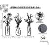 3Pcs/Set Metal Wall Art Floral Design Decorative Iron Wall Hanging Living Room Bedroom Home Decor