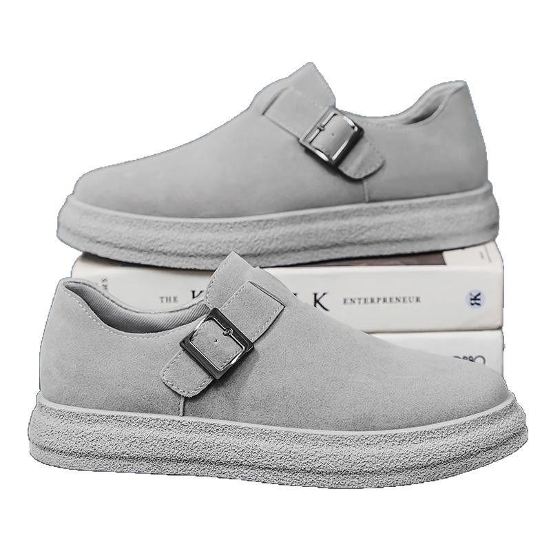 Pantofi Loafers Bărbați Modă Piele Velur Pantofi Casual Retro Maro Bărbați Modă Confort Pantofi Slip-On Platformă Bărbați Zapatos De Hombre