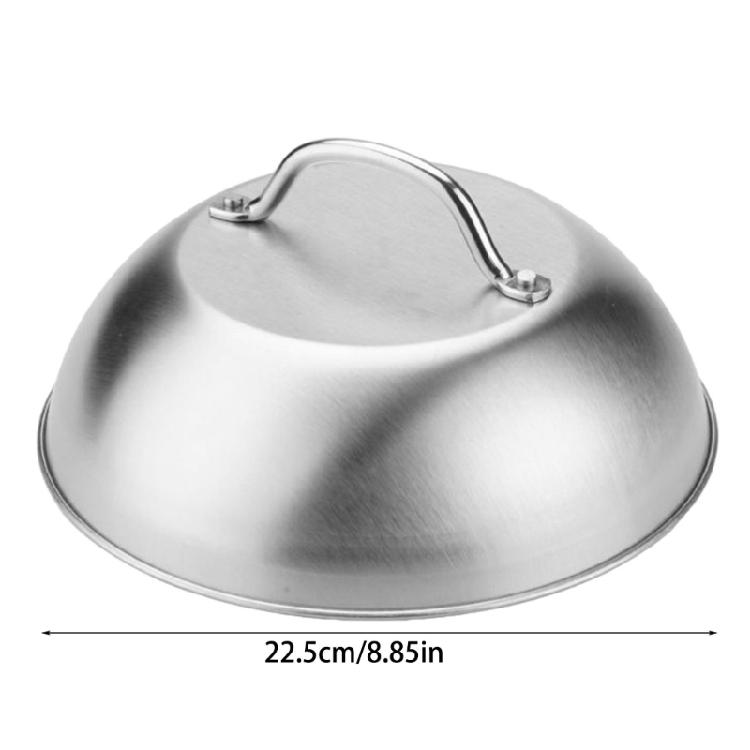 Professional Stainless Steel BBQ Dome Heatproof Stainless Steel Dome Barbecue Tool for Burger Cheese Melting