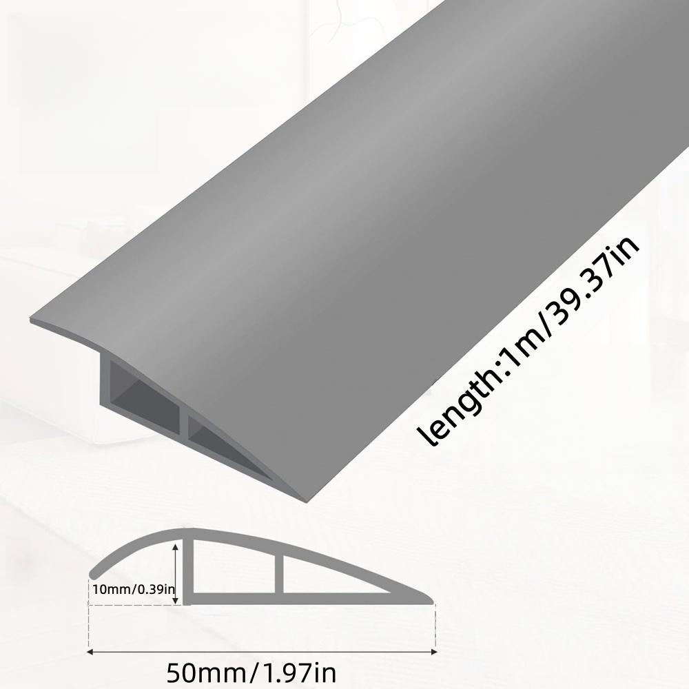 1pc 1mX5cm Floor Transition Strip Non-slip PVC Doorway Edge Self-Adhesive Doorways Threshold Ramp Home Partition Decoration