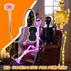 LED Glowing Eyes Skull Cosplay Light Up Eyes With Timer LED Props Spooky Decorations for Indoor Outdoor Skeleton Pumpkins