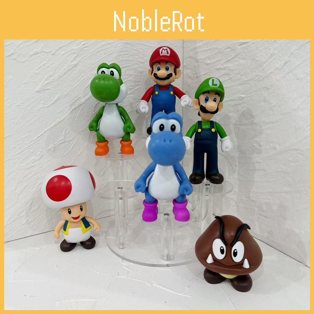 Super Mario Pvc Action Figures Set With Collectible Characters For Kids And Fans