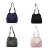 Soft Nylon Vertical Shape Shoulder Bag With Flap Closure For Daily Outings