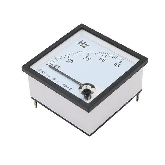 SQ-96-HZ Pointer Type AC 100/220V/380V Analog Panel Frequency Meter Tester Gauge Hertz Indicator 45-55Hz 45-65Hz 55-65Hz 96x96mm