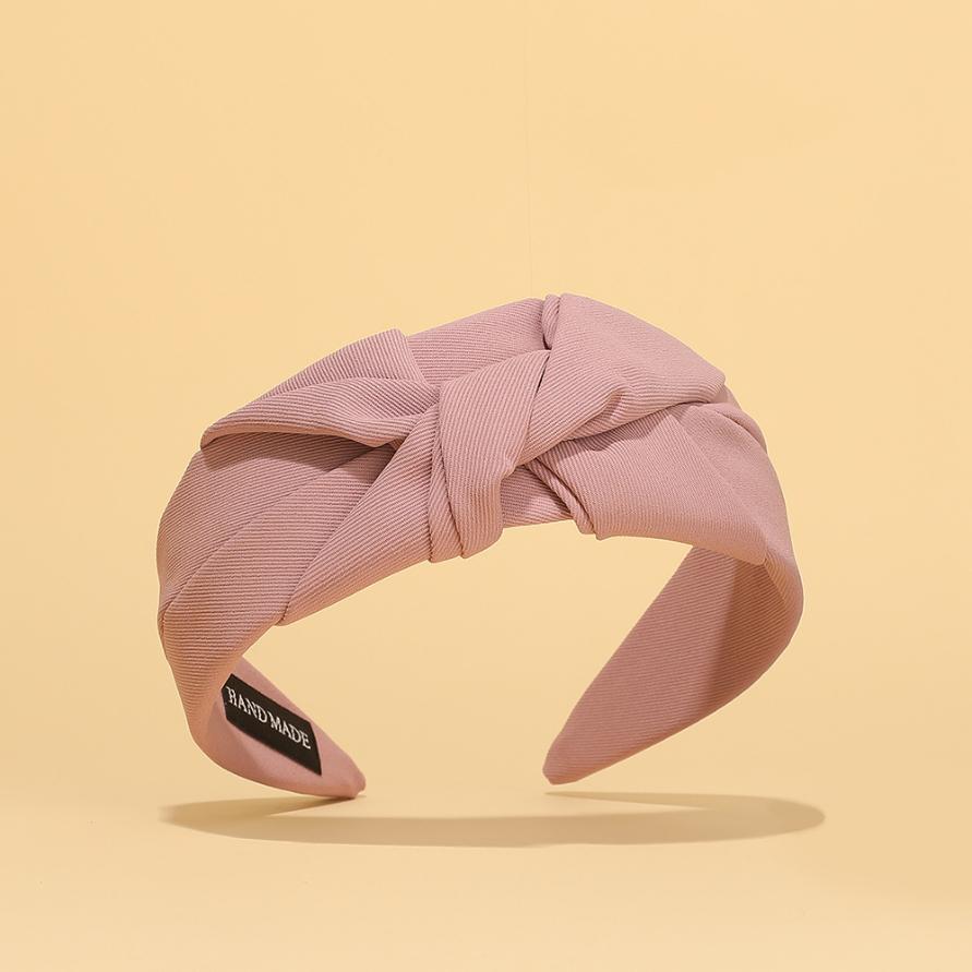 

Новые повязки на голову с узлом для женщин, головной убор для девочек, винтажные тканевые широкие повязки для волос, мягкий обруч для волос, аксессуары для волос, головной убор