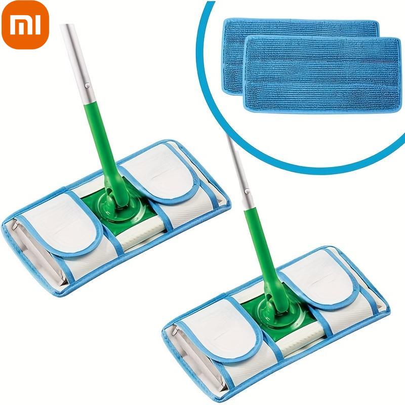 

Xiaomi 2/4 шт., многоразовая накладка для швабры, 11,8*5,9 дюйма, насадка для швабры из микрофибры, сменный наполнитель, можно стирать для чистки плинтуса с твердым полом