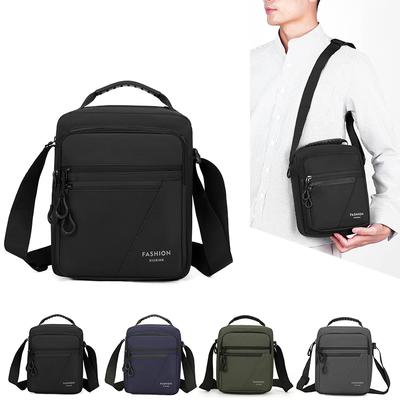 Large Capacity Business Crossbody Bag Water-Repellent Wear-Resistant Handbag Men's Commuter Shoulder Bag