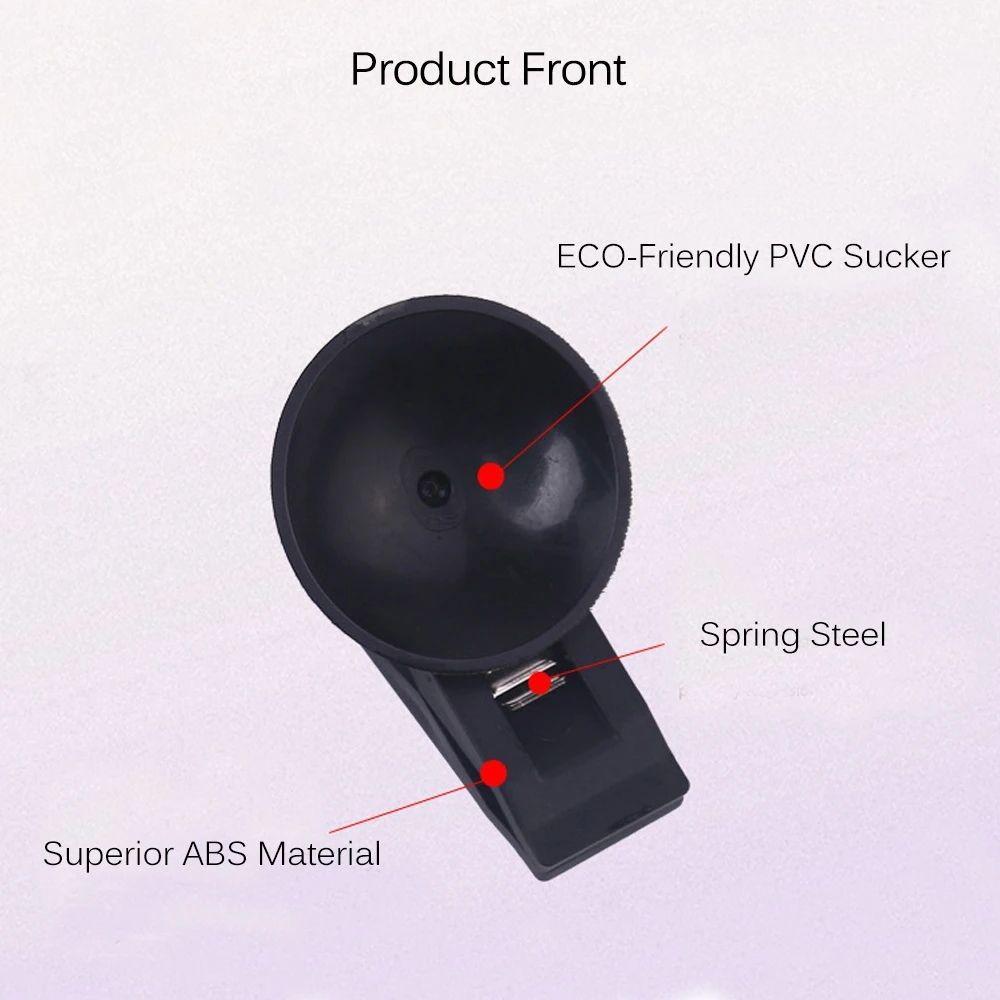 Suction Cup Bracket Car Window Mount Suction Sucker Clips Hook Black Suction Cap Clip Fixer Plastic Sucker Removable Holder for Sunshade Curtain