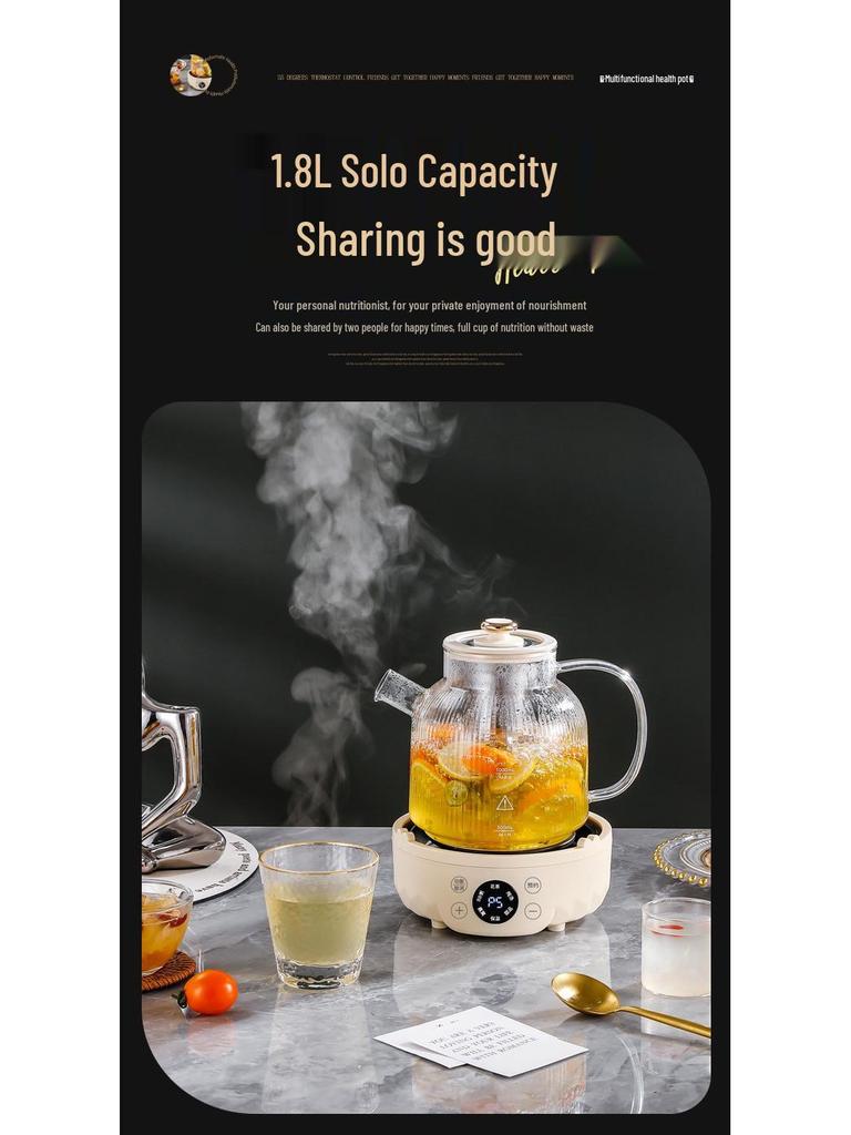 Glass Multi-Functional Automatic Tea Kettle with Heat Preservation