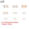 EFFIE QUEEN A Grade Natural Freshwater Pearl 3-8.5mm Round Shaped Strand Beads Chain for Jewelry Making DIY Women Earrings PP12