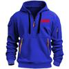 New Models Autumn Winter Men's Leisure Sports Multi-zip Arm Pocket Hoodie Jumper Hoodie Sports and Leisure Jacket