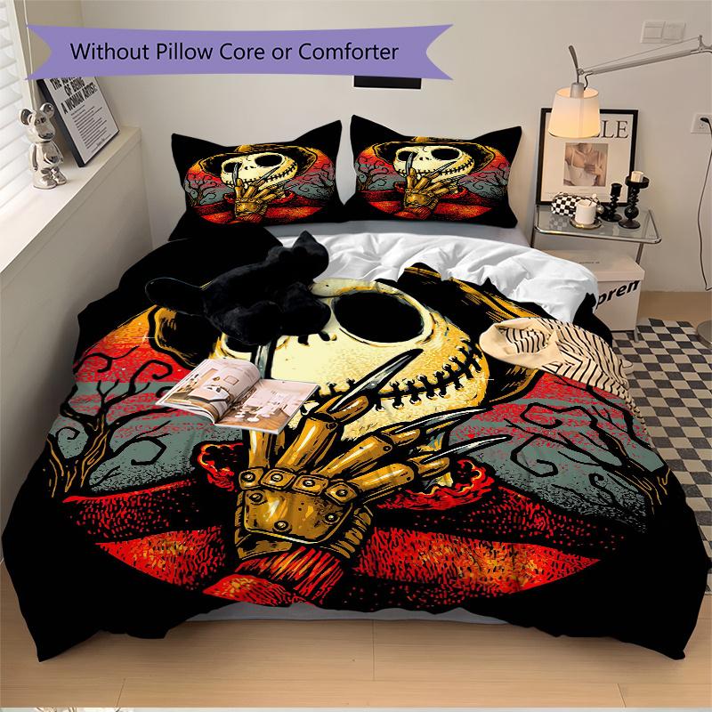 3pcs JACK IS BACK Quilt Cover Set (1 Quilt Cover + 2 Pillowcases Without Pillow Core), High-Definition Printing for Home and Dormitory.B053