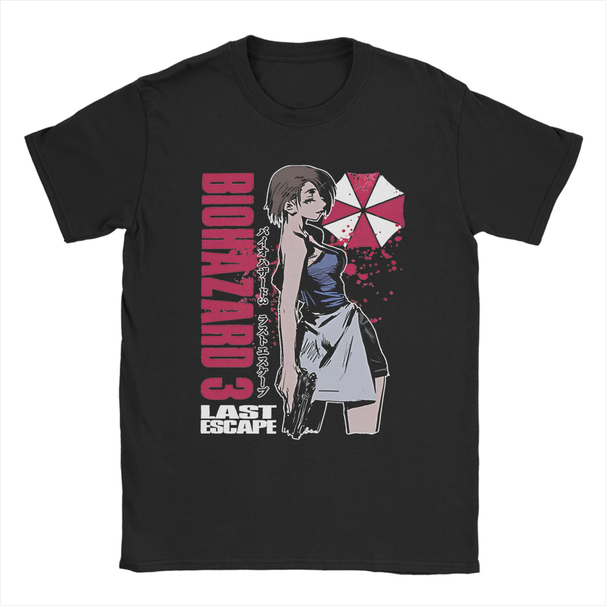 

Residents Evils 4 Fan Art Comic Cover T-Shirts for Men Raccoon City Fashion Pure Cotton Tee Shirt Crewneck Short Sleeve T Shirt XL