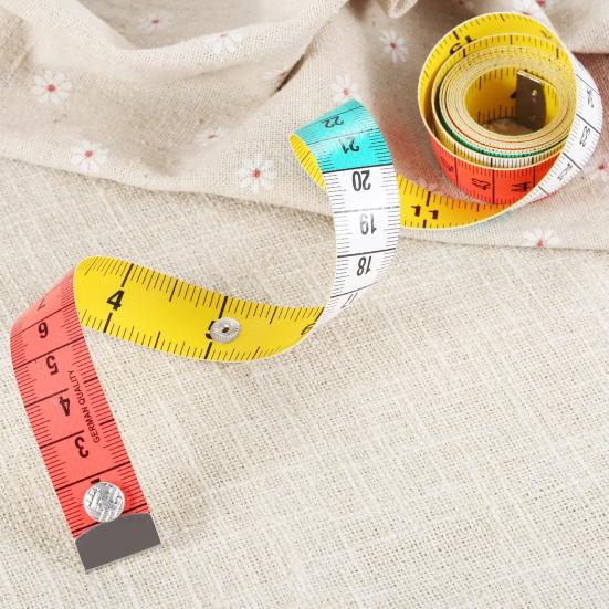 Double-sided Tape Measure with Snap Button Mini Soft Measuring Tape Portable Tailor Sewing Cloth Weight Loss Body Measuring Tape Flexible Ruler Tape