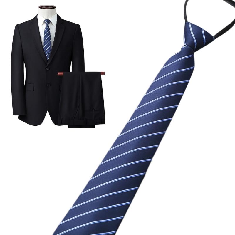 Male Zipper Design Neck Tie for Business Necktie Formal Suit Accessories