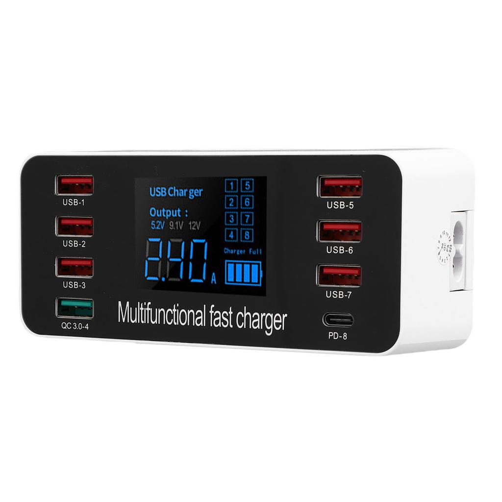 60W USB C Charger GaN Portable USB C PD Fast Charging Station Hub Laptop Charging Adapter for Home Office US Plug