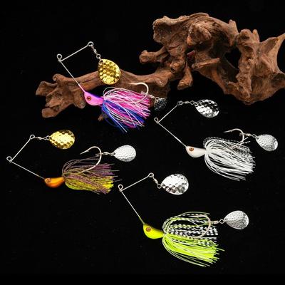 Colorful Skirt Fishing Lure Spinnerbait 42g Weight Predator Fish Lure  Freshwater Fishing