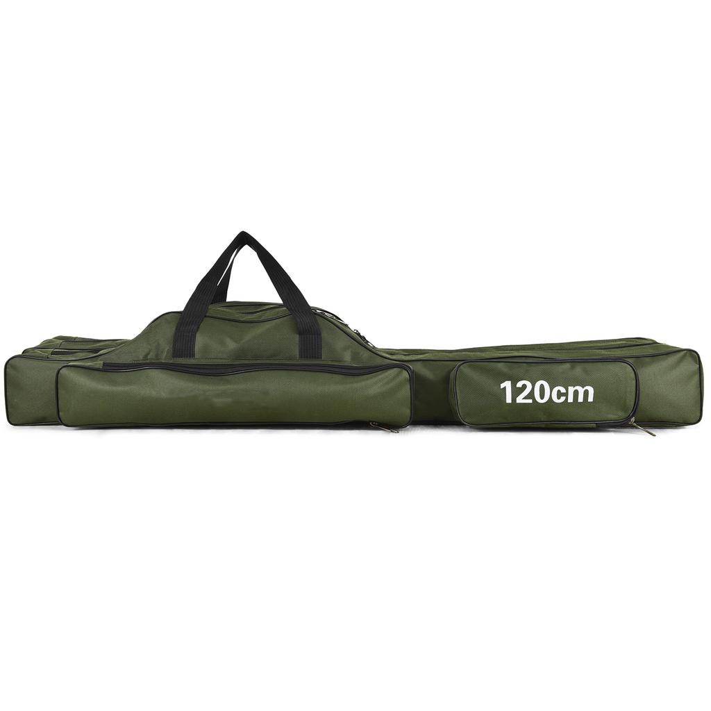 3 Layers Fishing Pole Bag Portable Folding Fishing Rod Storage Bag for Fishing Camping Hiking