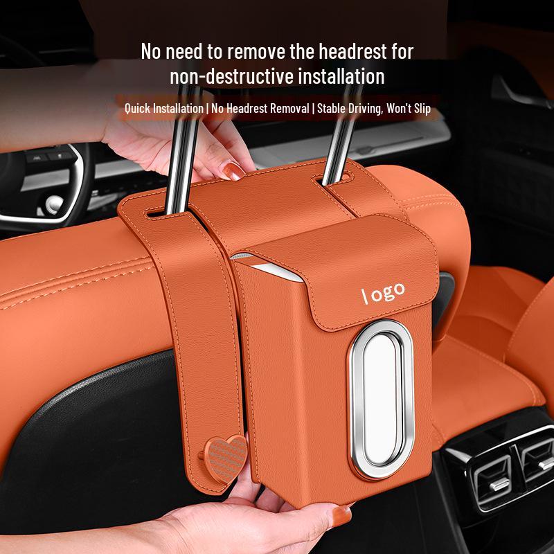 Car-mounted tissue box & storage set for Jeep cars - functions as tissue holder, phone holder, and car hook.