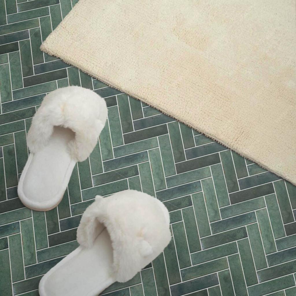 Self-Adhesive Vinyl Printed Tiles Herringbone 3D Pattern 4X50X50 Cm