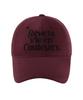 Hebeles Coulleur Peach Wash Ball Cap - Wine