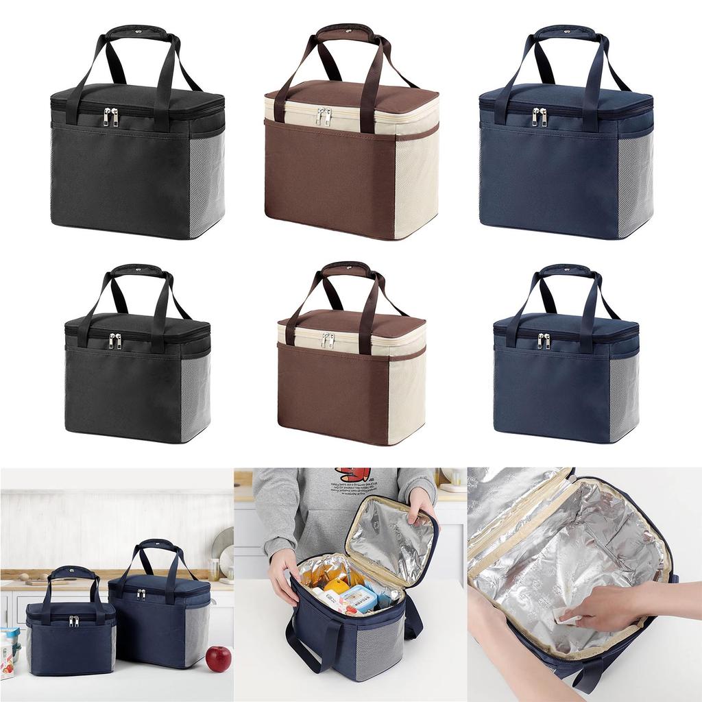 Thermal Lunch Bag for Travel and Outdoor Activities Waterproof Lining Suitable for Office and Picnic Reusable Lunch Bag