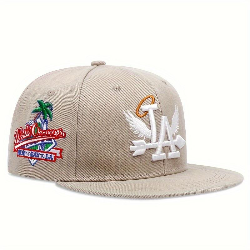 Neuer Buchstaben-Flügelmuster-Seite Kokosnussbaum-Stickerei Mode Hohe Qualität Snapback Herren Vielseitige Freizeit-Baseballkappe