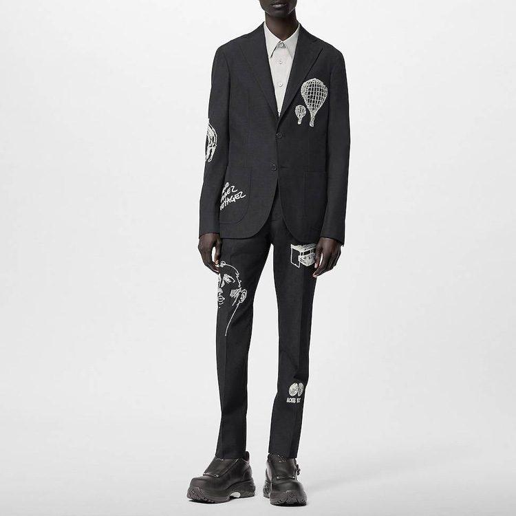 Louis Vuitton Business Suit Coat Men's Black 1ABXYG