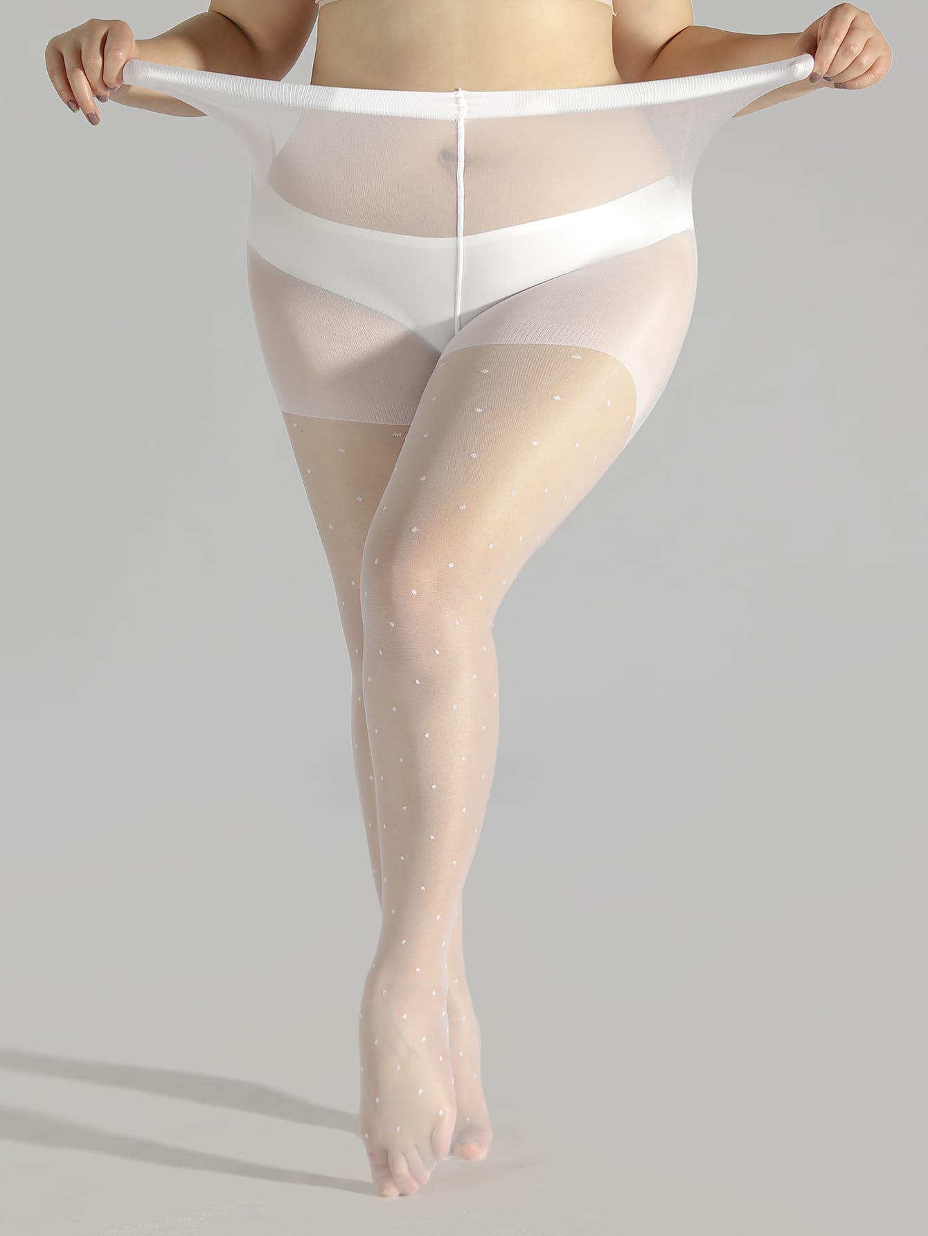 

A Pair Of High-Elasticity, Large-Sized, Fashionable And Sexy Heart-Shaped Jacquard Pantyhose S-M