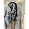 Classic Chain Decor Printed Women S Elegant Versatile Fashion Square Scarf