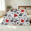 Hemmed Fleece Blanket Soft Skin-Friendly Minimalist, Cozy for Home, Sofa & Lounge, Ideal Valentine’s Day Gift