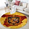 Spain football logo Round Rug, Non Slip Washable Circular Carpet For Living Room Bedroom Playroom, Sports Fan Decor, Holiday Birthday Gift