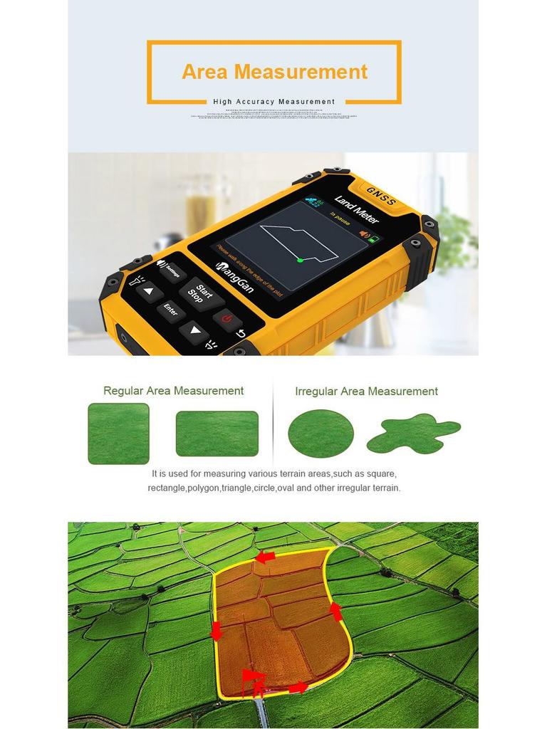 WangGan S4 GPS Land Survey Meter (Yellow)