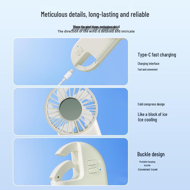 Portable USB Charging Handheld Climbing Fan