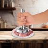 Meat Pounder Flattener Food Grade Stainless Steel Kitchen Mallet Large Round Meat Mallet Tenderizer Tool for Meat Beef