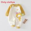 Baby Warm Fleece Baby Romper With Cartoon Animals Print Design For Winter And Autumn Newborns Baby Clothes