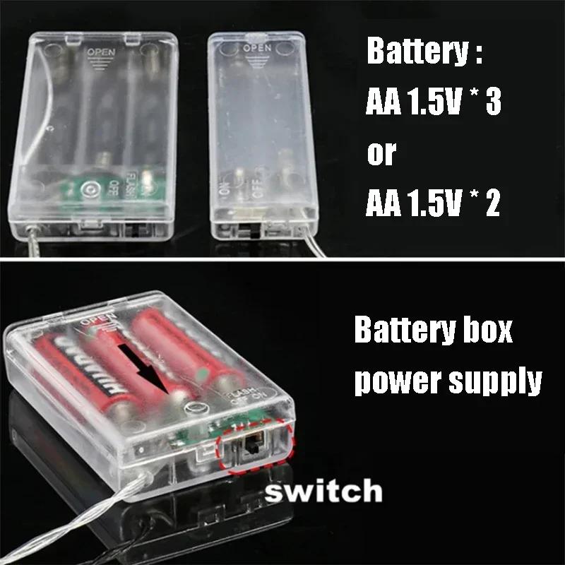 Cartoon Lights String 1.5M 10LED Multicolor Globe Battery Operated String Lights for Helloween Christmas Room Decorations