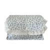 Blue Floral Storage Basket With Magnetic Lid For Bedroom And Desk Organization