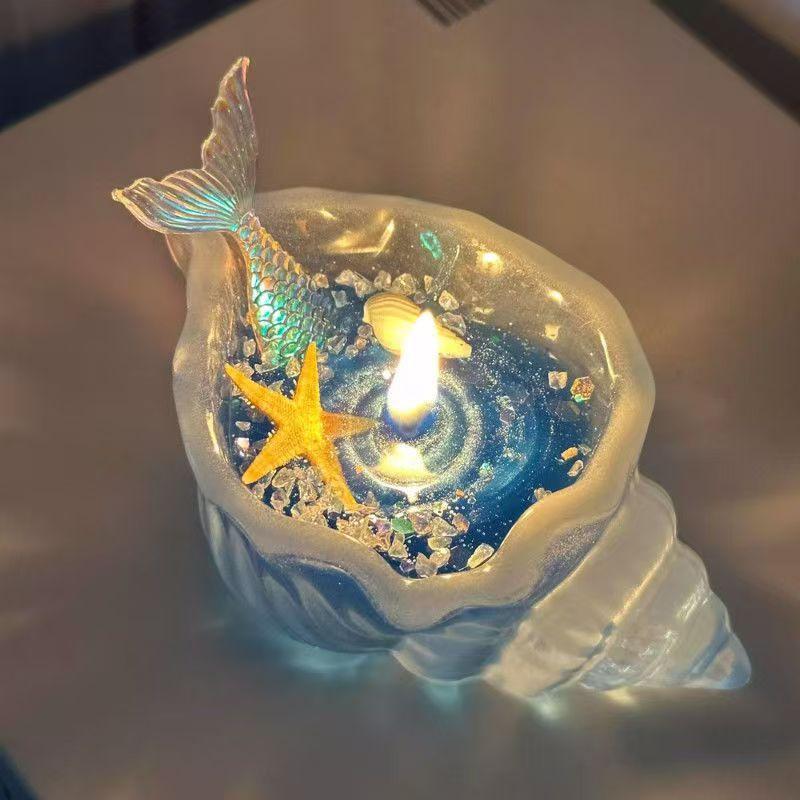 Transparent Conch Scented Candle Star Sea Bedroom High-end Home Ornament