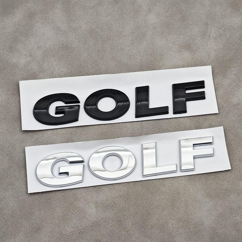 For VW Volkswagen Jetta MK5 Golf 3D ABS Chrome Black Logo GOLF Emblem Letters Sticker Car Rear Trunk Badge For Volkswagen VW Gol