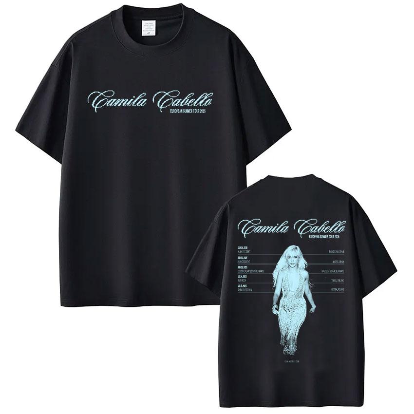 Camila Cabello Tour 2025 Print T Shirts Unisex Unisex Retro Aesthetic Clothing TShirt Casual Pure Cotton Oversized Tees Streetwear