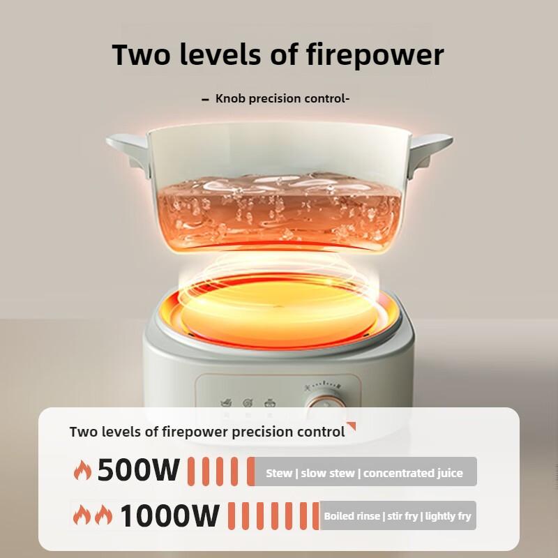 2.5L Household Dormitory Split Electric Cooker Multifunctional Hot Pot Cooking Electric Wok Small Portable Stew Pot