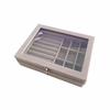 Elegant Velvet Jewelry Box with Lock - Compact Dustproof Storage for Rings, Necklaces, Earrings & More with Glass Lid
