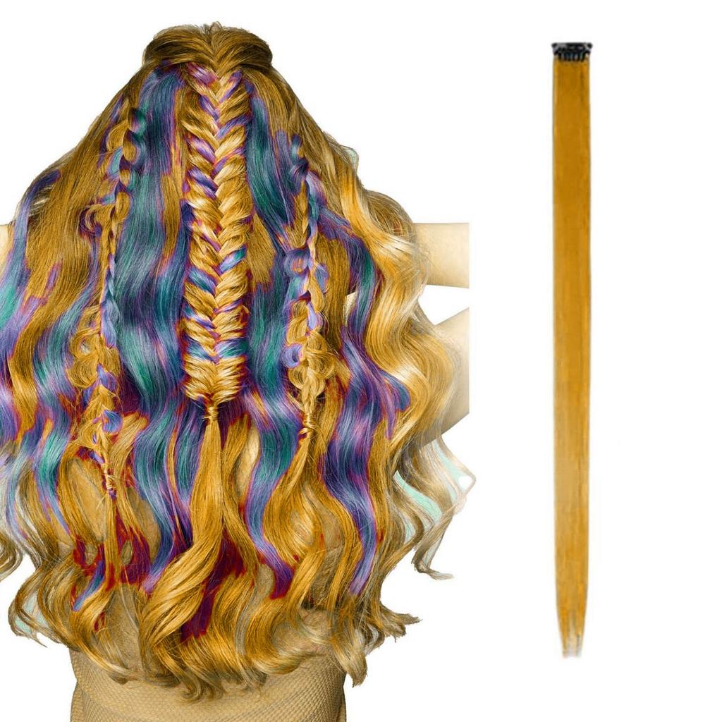 Color Hair Patch Hair Patch Multi-color Hanging Ear Dyed Wig Female Highlights Straight Hair Patch