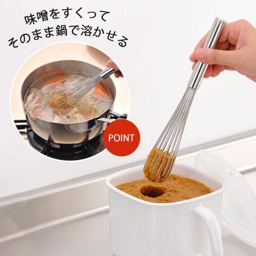 Shimomura Kihan Slim Whisk [Made In Japan] Dishwasher Safe, 16 Wires, Easy To Stir Even In Small Containers, Easy To Store, 3.8 X 23 Cm, Stainless Ste
