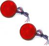 Biqing Motorcycle Reflector Round Reflector Round Red (2.4x.4") Truck Reflector LED Tail Light
