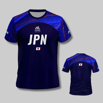 2025 Új Japán vnl kék röplabda póló, férfi és női sport póló, kényelmes és légáteresztő póló, 3D divatos
